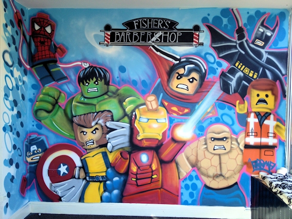 Lego Superheroes Mural